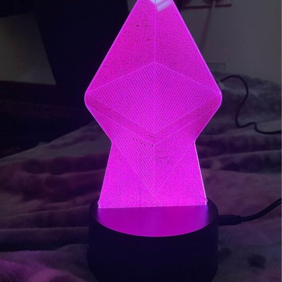 CryptoHut Ethereum Crypto Coin 3D Night Light | Gift for Traders| Crypto Gift | - Picture 6 of 7